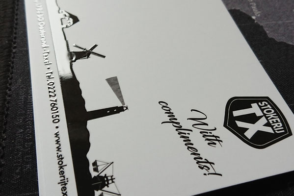 With compliments kaartjes met opdikkend UV lak spot