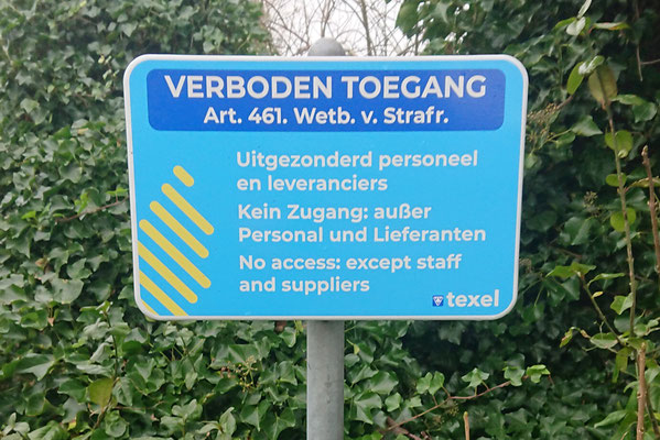 Parkeerborden VVV Texel + levering metalen borden + palen 