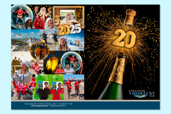 Nieuwjaarskaart Vredelust gemaakt en drukwerk geleverd