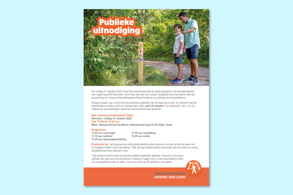 Uitnodiging Wandelnetwerk voor VVV Texel