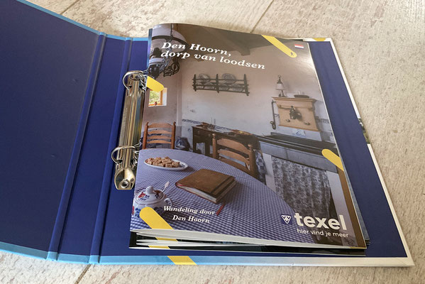 Vormgeving gedaan voor de Historische Wandelingen brochures VVV Texel