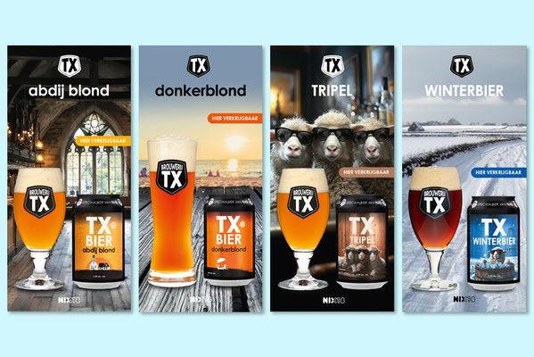 Tafelkaartjes gemaakt voor Brouwerij Stokerij TX