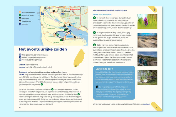 Voorbeeld wandelroute uit Eilandroutes boekje VVV Texel