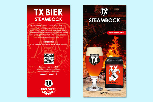 Steambock tafelkaartje Brouwerij Stokerij TX