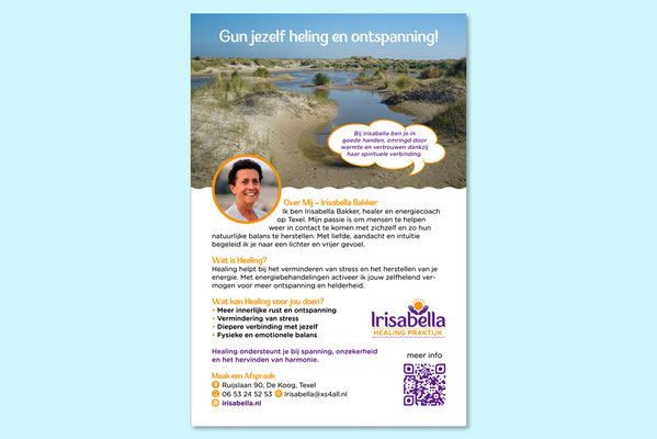 Ontwerp en vormgeving advertentie Irisabella Healing praktijk