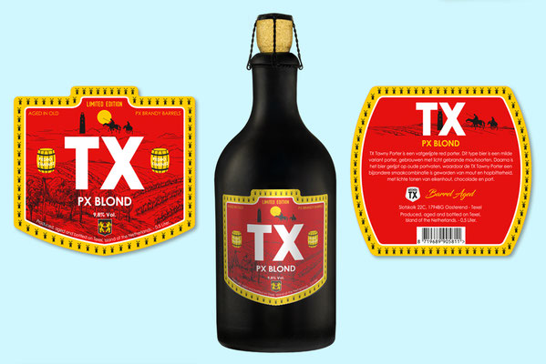 TX PX Blond etiketten
