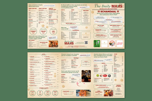 Menukaart Gastropub MANS