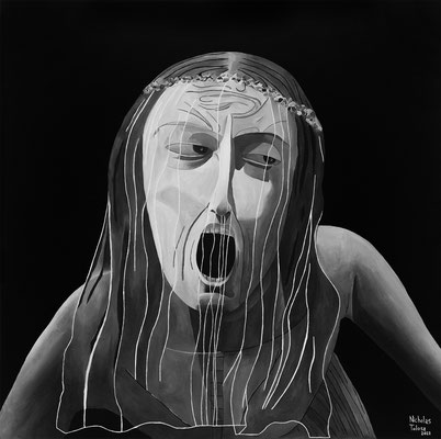 Madre - acrilico su tela - 100 x 100 cm - 2022 - disponibile - ph.: Gaetano Russo