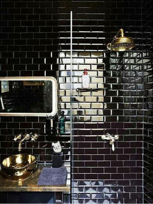 Serie "NERI", Metro, negro 7,5x15 cm // Foto: Pinterest
