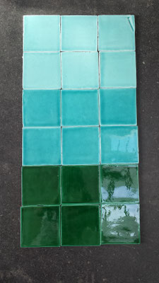 AK_Farben: Verde Mar / Verde Azulado / Verde Cobre, 10x10 cm