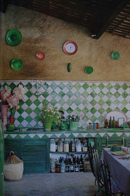 Serie "Provenza" 13x13 cm, blanco + verde vic (Foto: Pinterest)