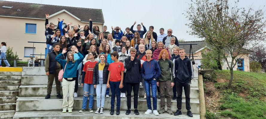 Elèves Allemands et français avec les professeurs