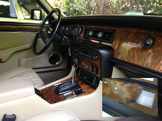 Restauración de revestimiento de madera de Jaguar XJ 86