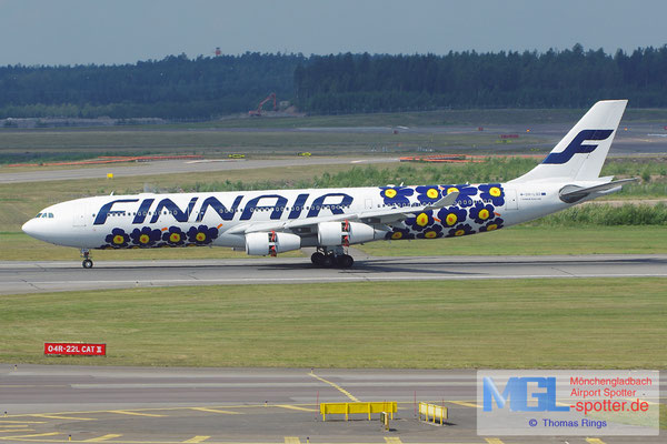 24.07.2014 OH-LQD Finnair / Unikko livery A340-313