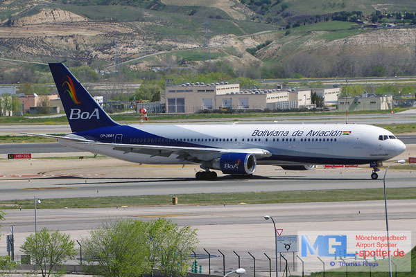 05.04.2015 CP-2881 BoA Boliviana de Aviacion B767-33AER