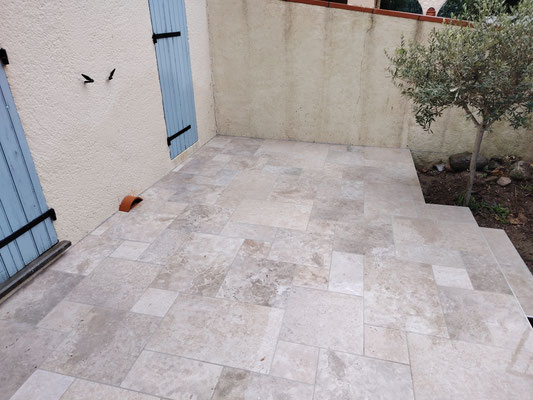 Terrasse carrelée 