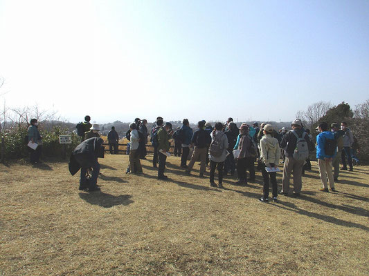 小山田緑地　見晴らし広場  関東の富士見１００景 気温が高かったので丹沢の山々は霞んでいました。