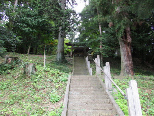 白山神社  創建年代等は不詳ながら、加賀国一宮の白山比咩神社を勧請したもので、下小山田村字大澤の鎮守だと。