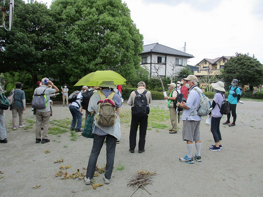 かじわらだに　とちの木公園で昼食　　(12:20～12:50)　  所在地：八王子市元八王子町2-3344-10 面　積：2,103.00平方メートル 開園日：平成6年4月1日  　昼食後、伊藤講師による午後の予定の案内。