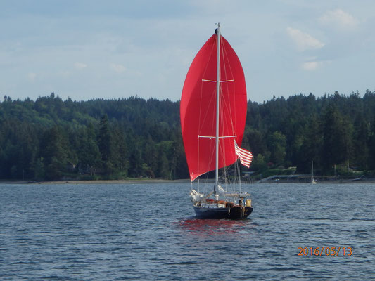 Jim mit seiner Story (Poulsbo Hafen)