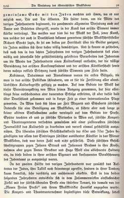 Heinrich Damisch: "Die Verjudung des österreichischen Musiklebens", in: "Der Weltkampf", 1938, S. 255-261