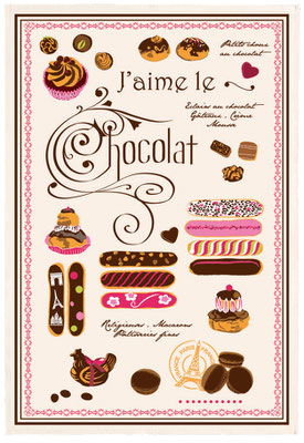 1 Torchon J'aime le Chocolat