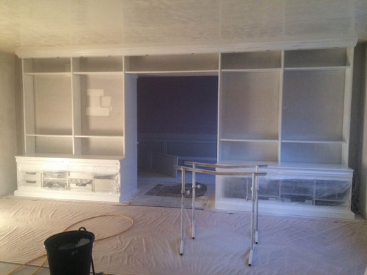 Lackierungsvorbereitung Einbauschrank