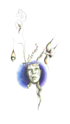 No title, watercolour, pencil and colour pencil on Arches paper