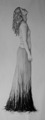 Still waters run deep, pencil and charcoal on paper