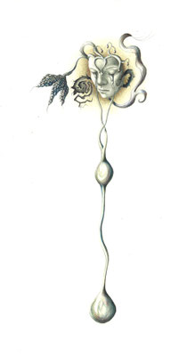 No title, watercolour, pencil and colour pencil on Arches paper