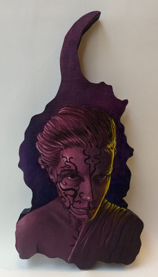 No title, oil paint on wooden panel 