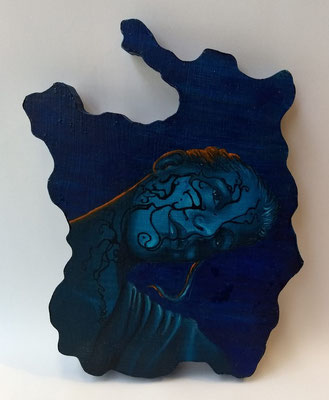 No title, oil paint on wooden panel 