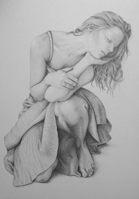 At ease, pencil on paper
