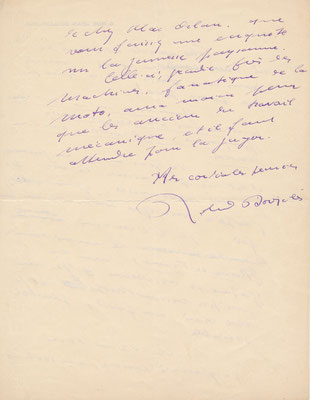 Roland Dorgelès lettre autographe signée