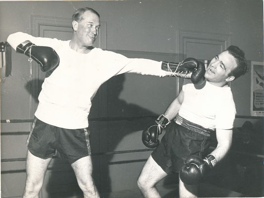 Maurice Chevalier boxe Marcel Cerdan photographie photo