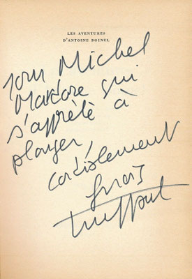 François Truffaut autographe