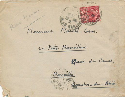 René Maran lettre autographe signée