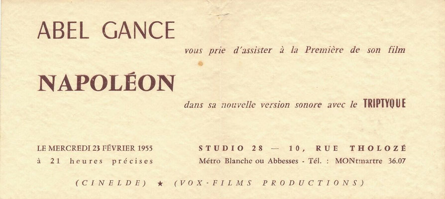 Abel Gance documentation