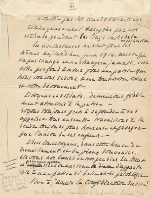 Gustave Ador manuscrit autographe