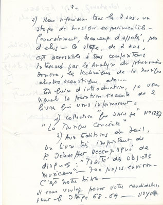 Bernard Parmegiane lettre autographe signée