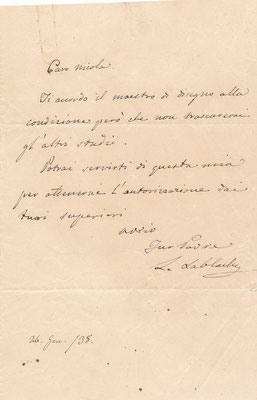 Luigi LABLACHE  lettre autographe signée musique