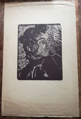 Antonio Zumino Gravure sur bois signée et datée à la mine de crayon, 1913