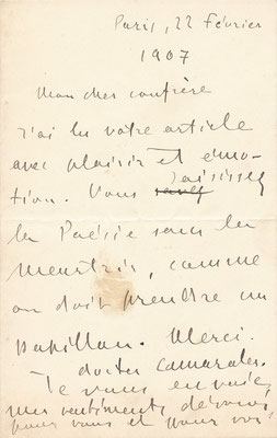 Jean MORÉAS (1856-1910) lettre autographe signée achat vente CD Galerie