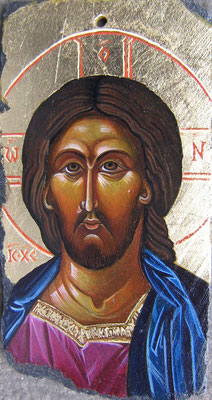 1.       Cristo dall’occhio ardente, icona su pietra.