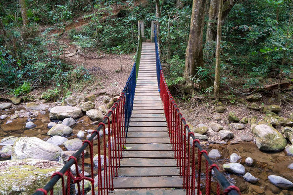 Brücke an den Sanje Falls