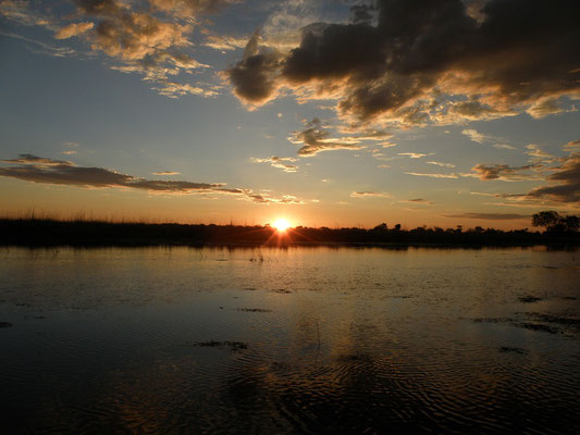 Sonnenuntergang Botswana Safari