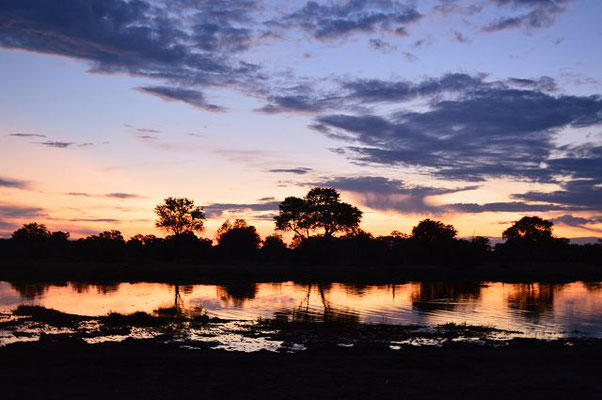 Sonnenuntergang Botswana Safari