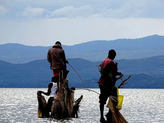 Fischer auf dem Lake Naivasha, Kenia Safari
