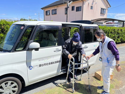 運転ボランティアの活動の様子