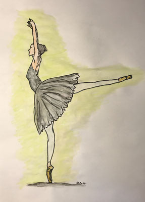 DANCING QUEEN  Acrylpainting on paper, ca. 21 x 29 cm
